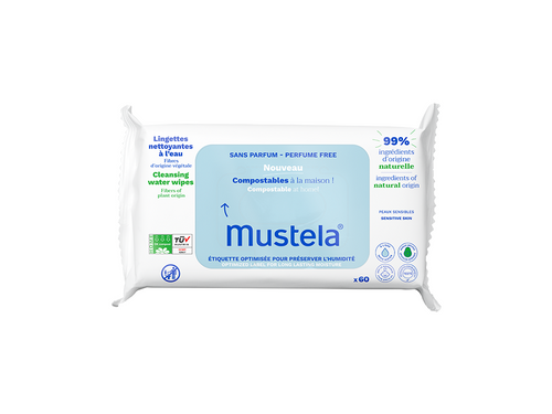 Kompostowalne chusteczki nawilżane z wodą - Mustela Poland - 1