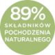 89% składników pochodzenia naturalnego