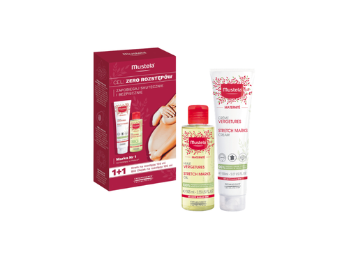 Mustela Zestaw Maternite Krem na rozstępy 150 ml + Olejek na rozstępy 105 ml - Mustela Polska - 1