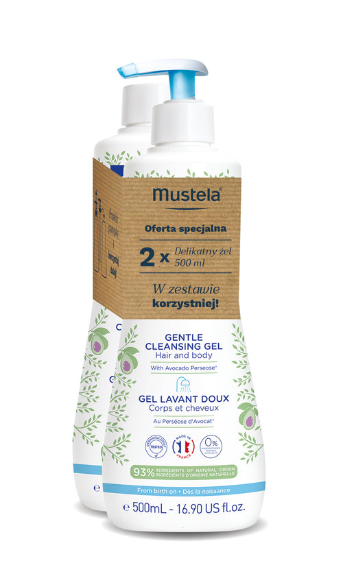 Zestaw 2 x DELIKATNY ŻEL DO MYCIA 500ml - Mustela Polska - 1