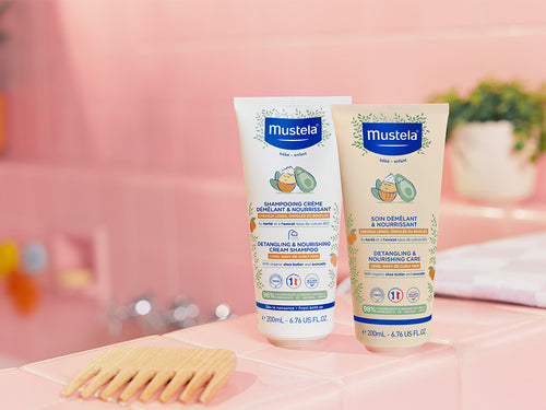 Duet idealny: Odżywczy szampon + Odżywka 2w1 ułatwiające rozczesywanie - Mustela Poland - 2