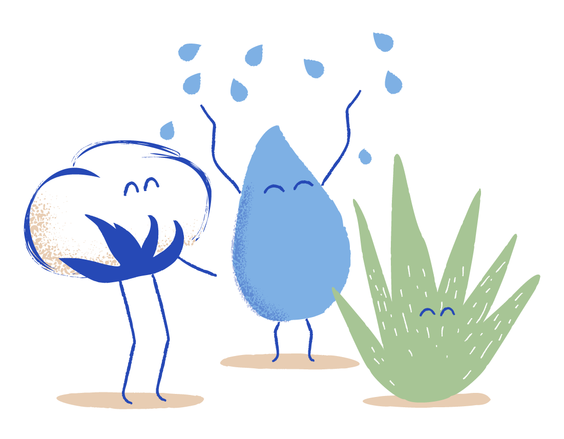 bawełna aloes woda