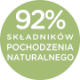 92% składników pochodzenia naturalnego