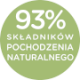93% składników pochodzenia naturalnego