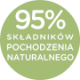 95% składników pochodzenia naturalnego