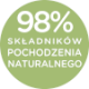 98% składników pochodzenia naturalnego